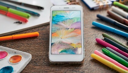 Naklejka premium Digital life encourages global perspectives. 