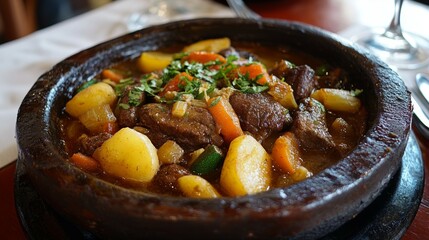 A Bowl of Bouillabaisse, a French Seafood Stew with Mussels, Shrimp, and Fish