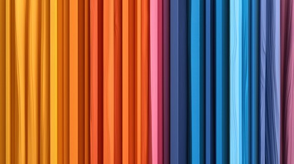 Obraz premium Colorful pencils arranged vertically, vibrant background