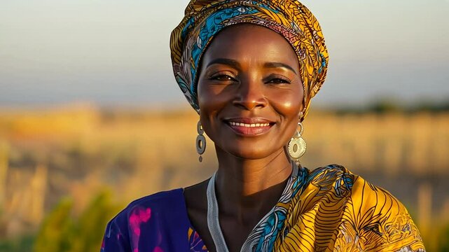 Leadership and Inspiration with Visionary Woman Looking Ahead