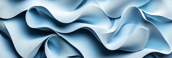 Fototapeta premium Abstract Background,3D Seamless Minimalist Pattern,Light Blue Delicate Wave Texture,Elegant Design