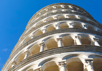 Pisa, PI, Italy - August 21, 2019: .very famous  leaning Tower in the Tuscan region also called...