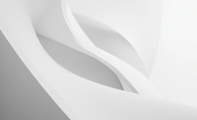 Fototapeta premium Abstract geometric white paper texture with folded and crumpled 3D shapes
