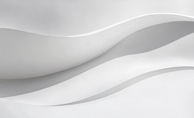 Obraz premium Abstract geometric white paper texture with folded and crumpled 3D shapes