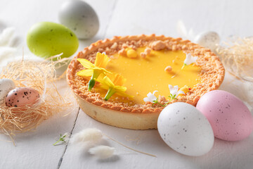 Delicious cake for Easter as perfect Easter card.