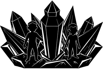 Create a Household ornament silhouette vector style with a white background