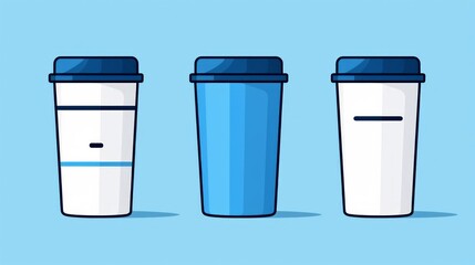 Beverage containers in various designs ready for your favorite coffee. Generative AI
