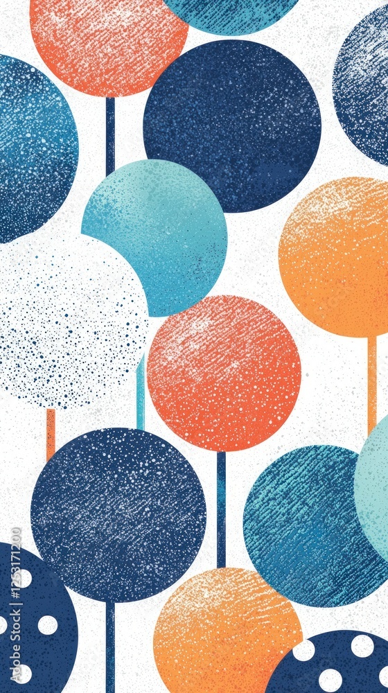 Poster abstract colorful circles pattern background