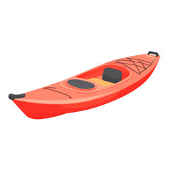 A vibrant orange kayak designed for recreation and adventure on water. Perfect for outdoor enthusiasts seeking thrilling experiences on lakes and rivers.