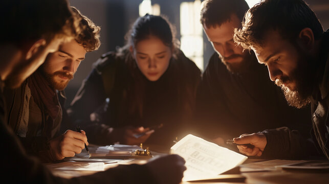 Tabletop Role-Playing Game Friends Storytelling Session