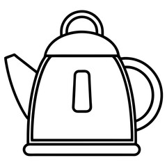 Modern Kettle Line Art Graphic
