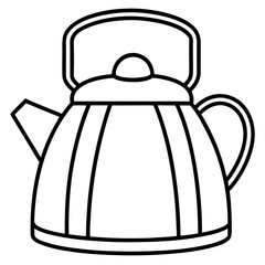 Modern Kettle Line Art Graphic