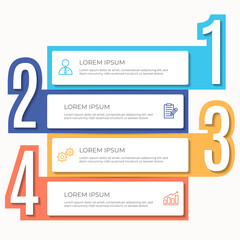 4 steps infographic template