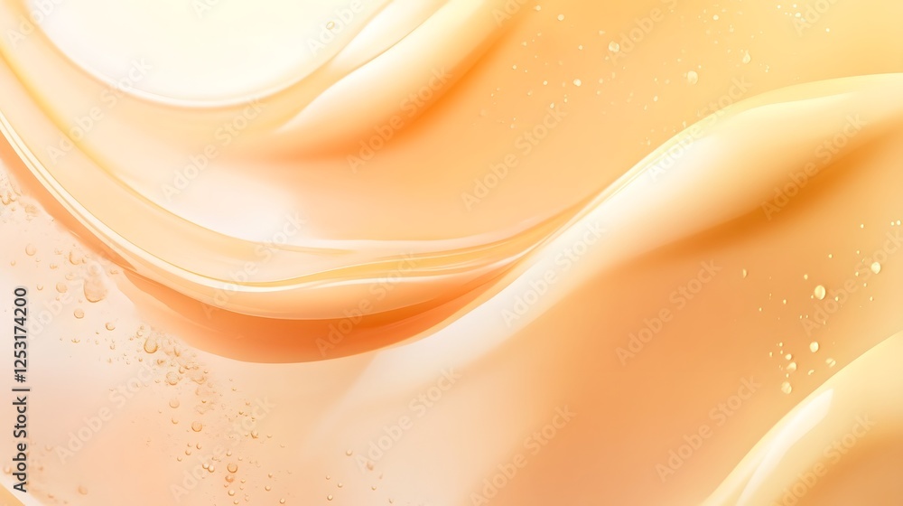 Aufkleber Mesmerizing fluid gradient waves in soft pastel hues exuding a dreamlike and ethereal atmosphere creating a captivating and visually enchanting experience  The harmonious blend of colors