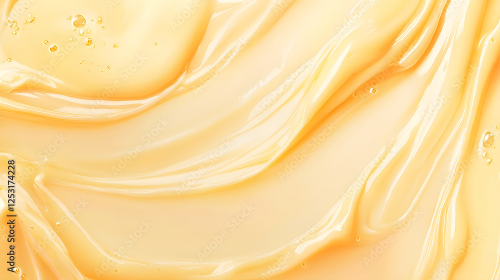 Aufkleber Mesmerizing golden wave flowing in an abstract background with vibrant satin texture and elegant luxury design  The undulating dynamic curve creates a sense of movement and energy