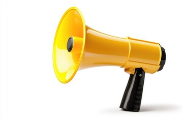 Bright Yellow Megaphone for Announcements and Events, Ideal for Promotion, Marketing, Sports, and Outdoor Gatherings, Effective Communication Tool for Any Occasion