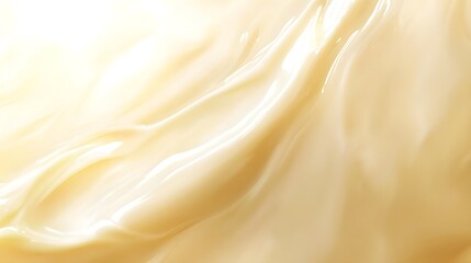 Smooth and delicate satin fabric flowing and cascading in soft golden hued lighting creating a serene and luxurious atmosphere  This image evokes a sense of elegance glamour and tranquility