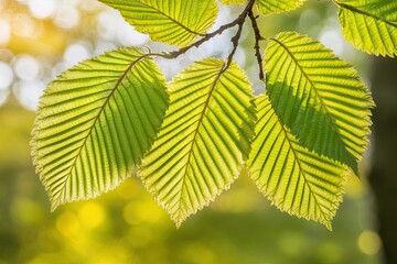 The character of verdant leaves in a garden during summer. Green plants used as a spring background cover page, highlighting a green environment, ecology, and a lime green wallpaper aesthetic