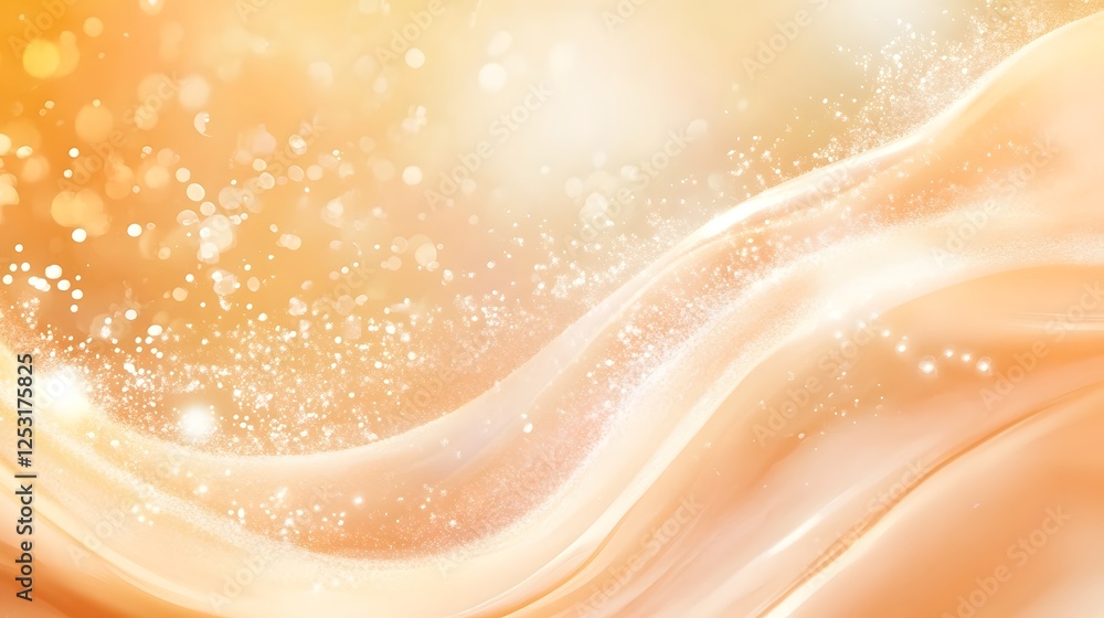Poster sparkling golden backdrop with vibrant bokeh lights shiny stardust and a luxurious elegant feel perf