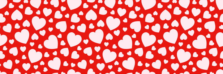 Valentine's Day vector backdrop. Love hearts icons seamless patterns collection. Abstract repeated texture. Red hearts symbols. Good choice for clothes prints, greeting cards, holidays design