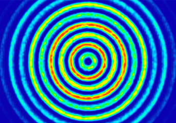 Heat map. Ripple surface with infrared thermographic effect. Temperature distribution and data analysis. Thermal imaging concept. Vector illustration.