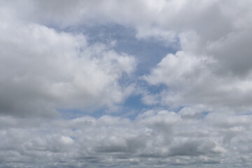 blue sky with scattered white clouds