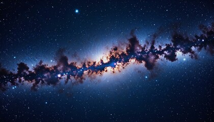 Cosmic masterpiece of the Milky Way with radiant clusters of stars