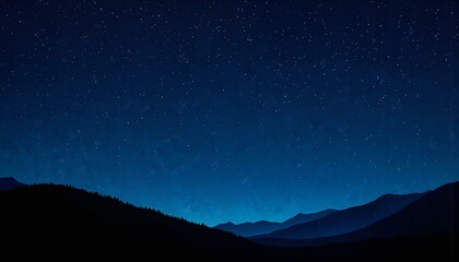 Tranquil night sky filled with countless stars in deep blue and black hues