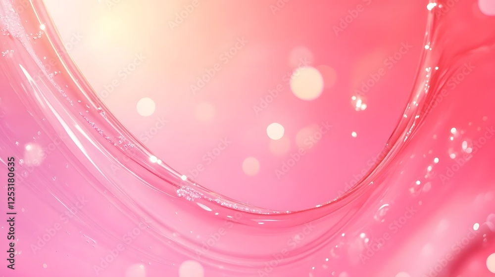 Poster whimsical and romantic fluid abstraction with soft pastel tones and ethereal bokeh effect elegant an