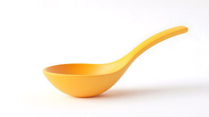 Yellow Plastic Spoon in Minimalist Design for Dining and Cooking
