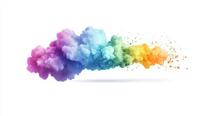 Fototapeta premium Dream concept illustration of a cloud on a white background. 