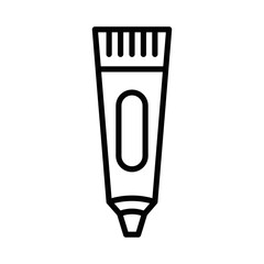 Tube icon in minimal style, clean vector design. Editable stroke.