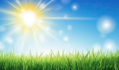 Obraz premium Concept for World Environment Day: A stunning, blurred backdrop featuring green and blue skies