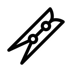 Minimalist peg icon in black and white. Editable stroke.