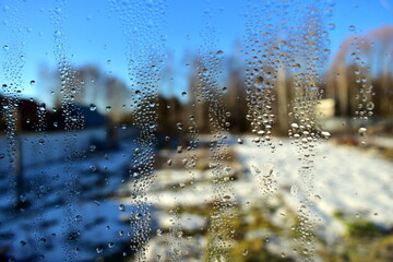 raindrops on window