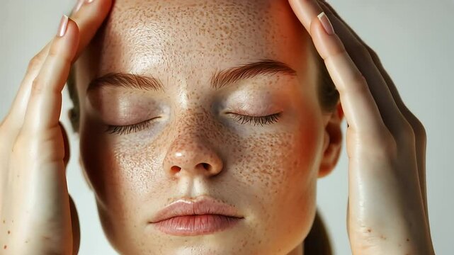 Pale Face Indicating Fatigue or Anemia Symptoms