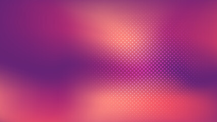 Abstract purple and red meshed gradient with halftone dots background design