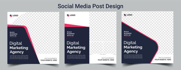 business Digital  marketing banner for social media post vector template.