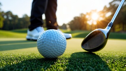 golfer putting a ball into the hole