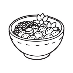 Cozy Coloring page, Line art, Bold and easy image, coloring sheet isolated vector illustration