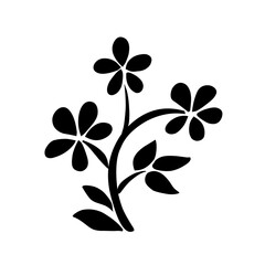 Silhouettes Flower icon set