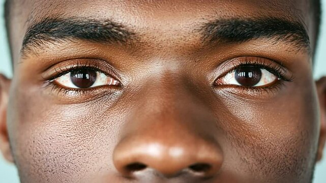 Person with Conjunctivitis and Watery Red Eyes