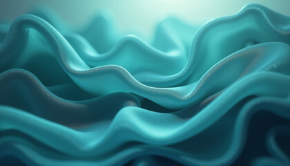 Obraz premium Elegant underwater silk background, fluid flowing textures in shades of teal and sapphire, graceful and mesmerizing