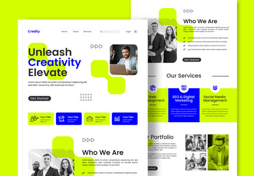 Website Landing Page Design Layout