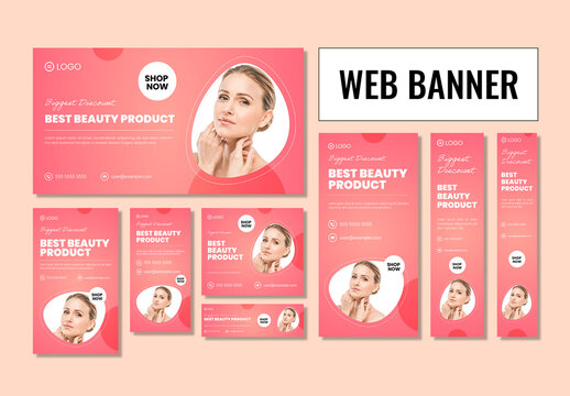 Beauty Salon Web Banner Template Design