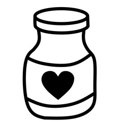 jar with heart, Elegant Heart Ornament with a Romantic Touch