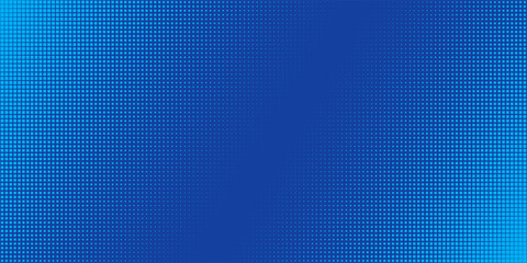 Blue pixel background. Abstract digital pattern with square elements grid. Futuristic dotted mesh with gradient effect. Geometric minimal digital design. Modern vector illustration.