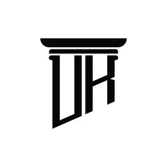 UK monogram logo design letter text name symbol monochrome logotype alphabet character simple logo