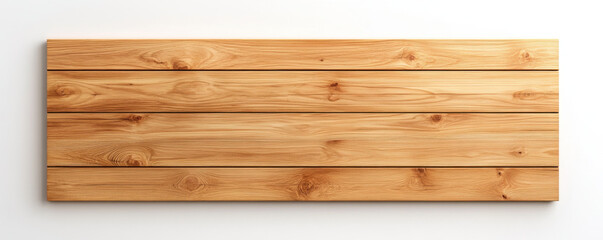 Obraz premium Natural wood lath panel with smooth finish, showcasing beautiful grain patterns and warm tones, ideal for interior design and decoration