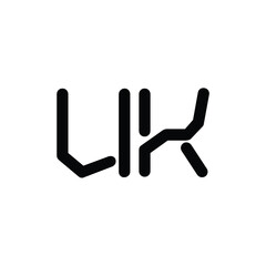 UK monogram logo design letter text name symbol monochrome logotype alphabet character simple logo